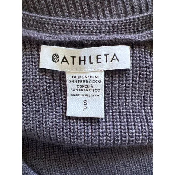 Athleta Hanover V-Neck Sweater S NWT in Plum - Picture 8 of 10